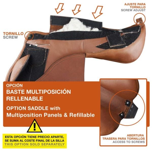 SILLA CON BASTES MULTIPOSICIÓN Y RELLENABLES