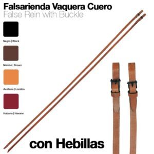 FALSARIENDA VAQUERA CUERO CON HEBILLAS
