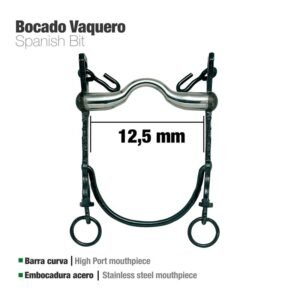 BOCADO VAQUERO B/CURVA EMBOCADURA ACERO 12.5cm
