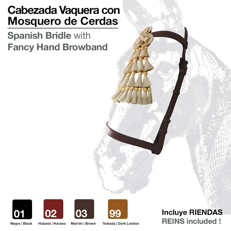 CABEZADA VAQUERA CON MOSQUERO CERDAS