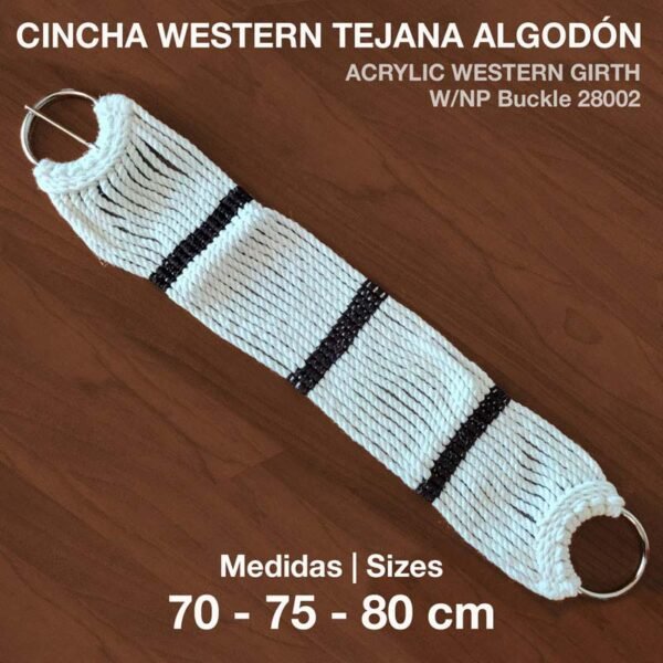 CINCHA WESTERN TEJANA ALGODÓN 28002