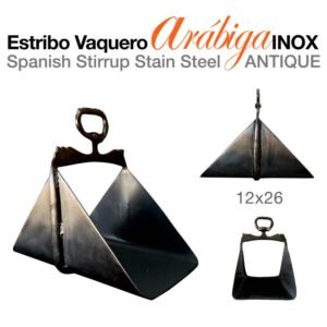 ESTRIBO VAQUERO ARÁBIGA SIN FORRAR INOX 12x26
