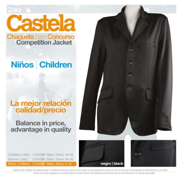 CHAQUETA CONCURSO CASTELA NIÑO NEGRO