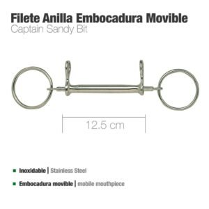 FILETE ANILLA INOX EMBOCADURA MOVIBLE 25426 12.5cm