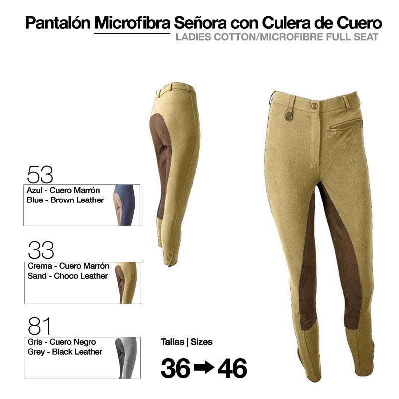 PANTALÓN MICROFIBRA/CUERO SEÑORA