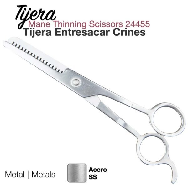 TIJERA ENTRESACAR CRINES INOX  24455