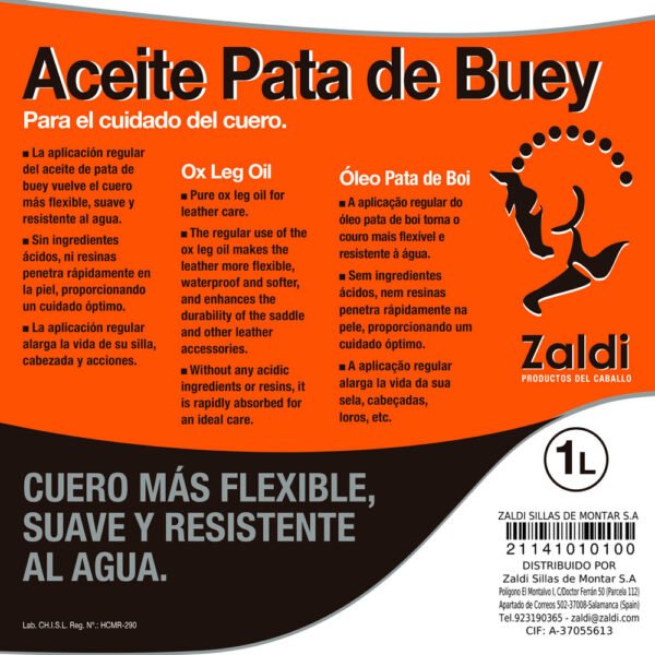 ZALDI ACEITE PATA DE BUEY