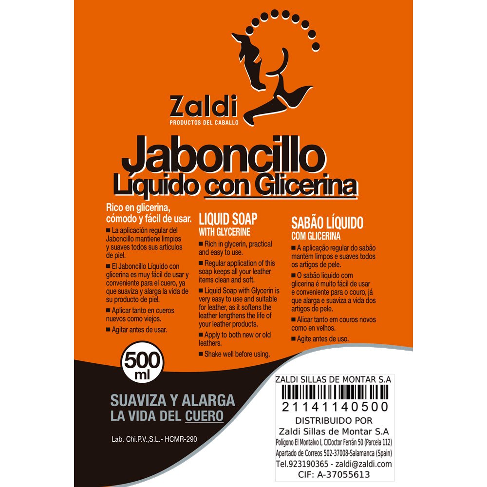 ZALDI JABONCILLO LÍQUIDO CON GLICERINA 0.5 litros