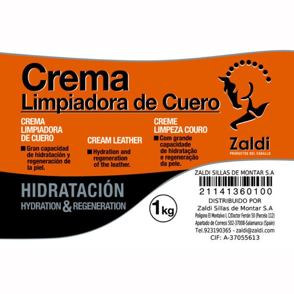 ZALDI CREMA LIMPIADORA CUERO B413 1kg