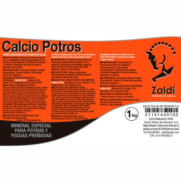 ZALDI PREMIUM PIENSO COMPLEMENTARIO CALCIO 1kg