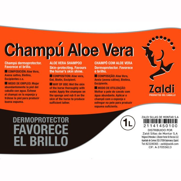 ZALDI PREMIUM CHAMPÚ ALOE VERA 1 litro