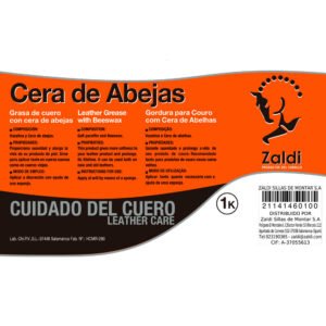 ZALDI PREMIUM GRASA CUERO CERA ABEJAS 1kg