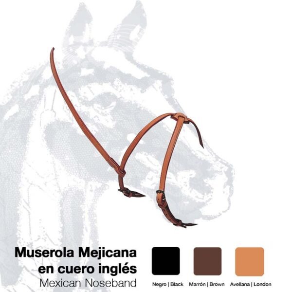 MUSEROLA MEJICANA CUERO INGLÉS