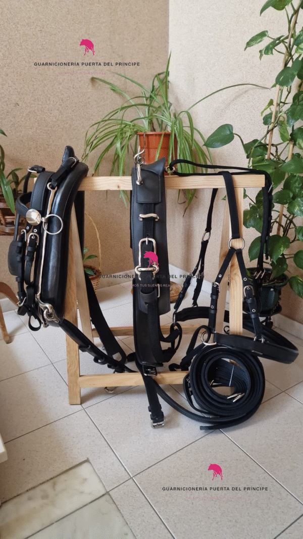 ENGANCHE COLLERA INOX SENCILLO NEGRO - PONY - Imagen 3