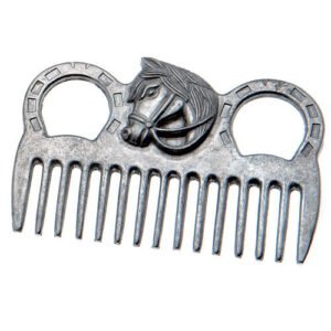 PEINE HH ALUMINIO SIN MANGO CON ADORNO CABEZA CABALLO