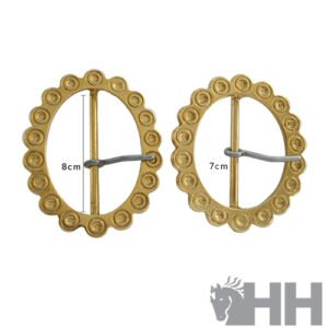 HEBILLA COLLAR DE VACA OVALADA CON ADORNOS
