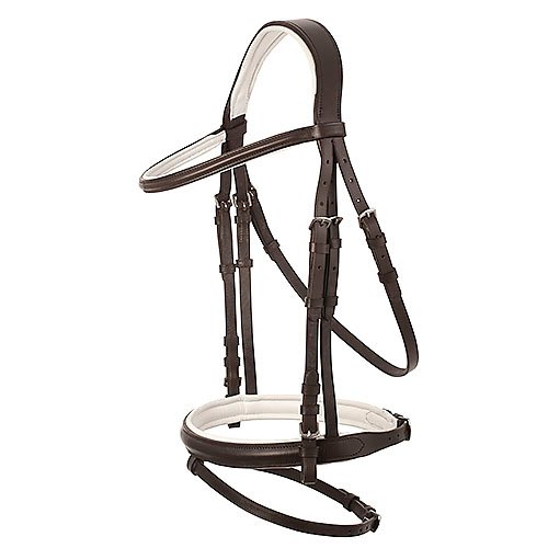 CABEZADA INGLESA LEXHIS MUSEROLA SENCILLA TESTERO ANATOMICO RIENDAS GOMA - Imagen 4