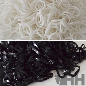 GOMAS PARA CRINES DE SILICONA (BOLSA 500 UNIDADES)