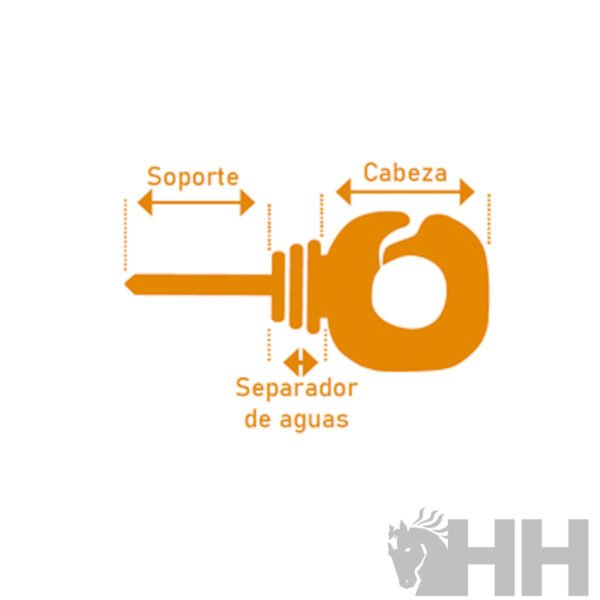 AISLADOR ELECTRICO LLAMPEC Nº4 CON ROSCA PARA MADERA E HILO (CAJA 25 UNIDADES) - Imagen 2