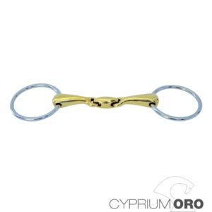 FILETE SEFTON CYPRIUM ORO ANILLA EMBOCADURA HUECA PARTIDA DOBLE GROSOR 14 MM