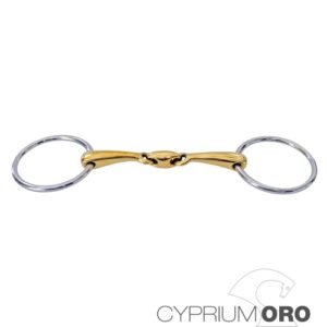 FILETE SEFTON CYPRIUM ORO ANILLA EMBOCADURA HUECA PARTIDA DOBLE GROSOR 18 MM
