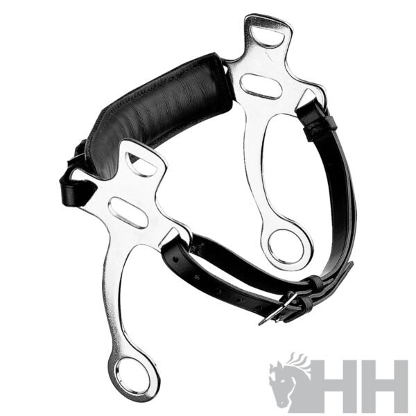 BOCADO SPRENGER BASIC HACKAMORE ACERO INOXIDABLE HS MUSEROLA/CADENILLA CUERO - Imagen 2