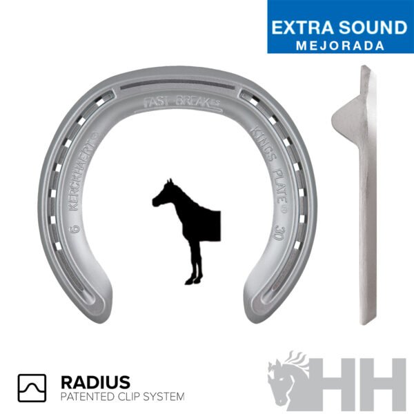 HERRADURA KERCKHAERT KINGS FAST BREAK EXTRA SOUND ALUMINIO 2 PESTAÑAS DELANTERA (CAJA 20 UNIDADES)