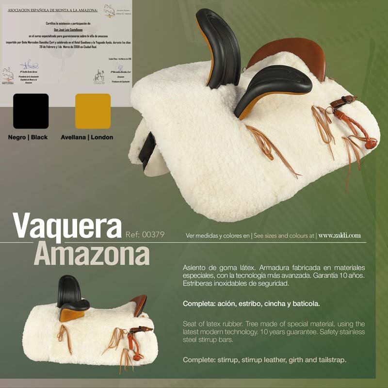 SILLA ZALDI C. VAQUERA AMAZONA (COMPLETA) - Imagen 3