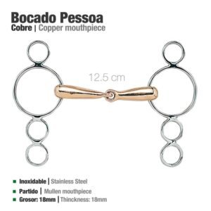 BOCADO PESSOA INOX COBRE 21926-U 12.5cm