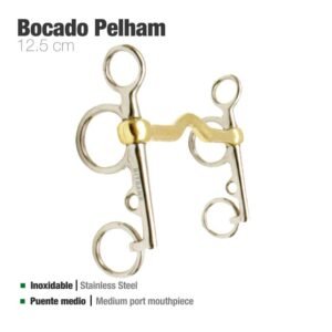 BOCADO PELHAM PUENTE BBI-2217B INOX 12.5cm