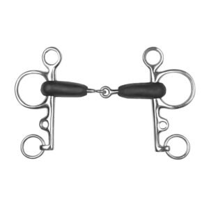 BOCADO PELHAM PARTIDO GOMA ECONÓMICO INOX