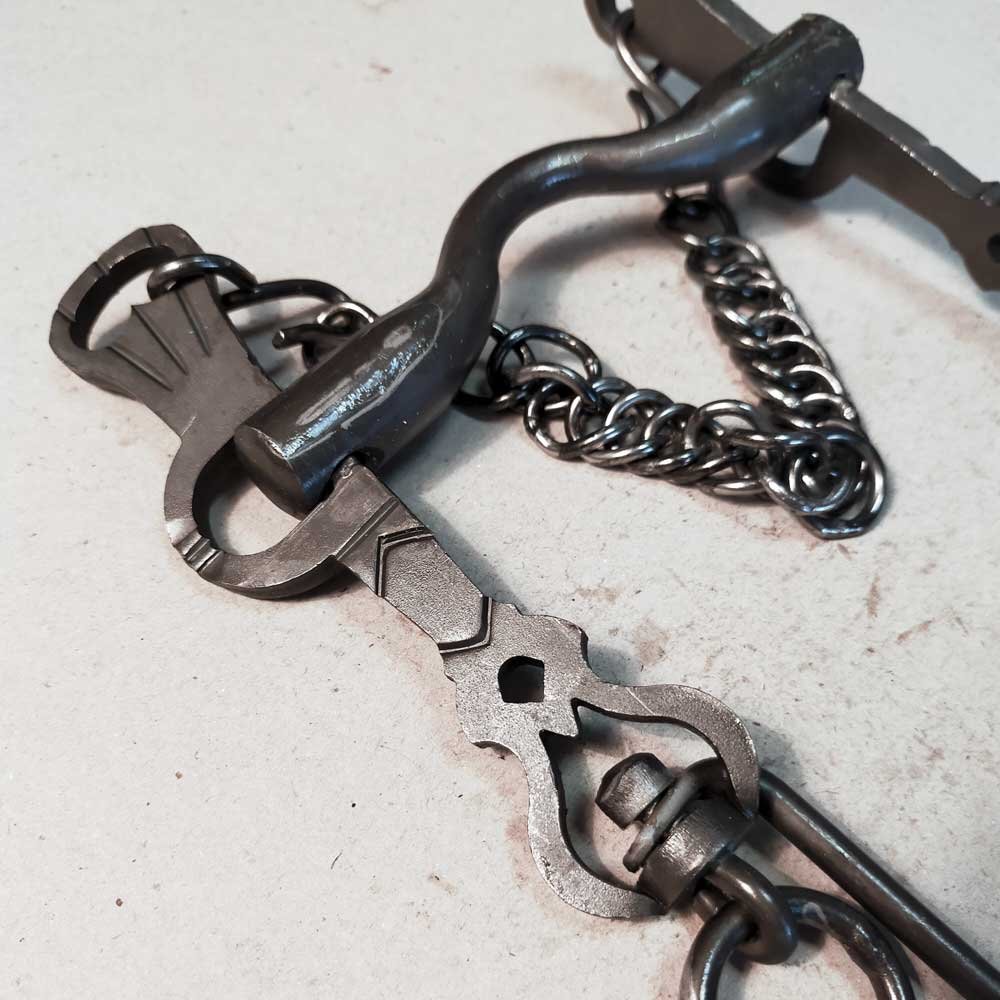 BOCADO VAQUERO FORJA 5/8 40 INOX BITONO ENVEJECIDO - Imagen 3
