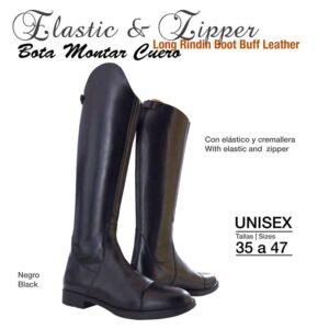 BOTA MONTAR ELÁSTICO & CREMALLERA EFL-140 NEGRO