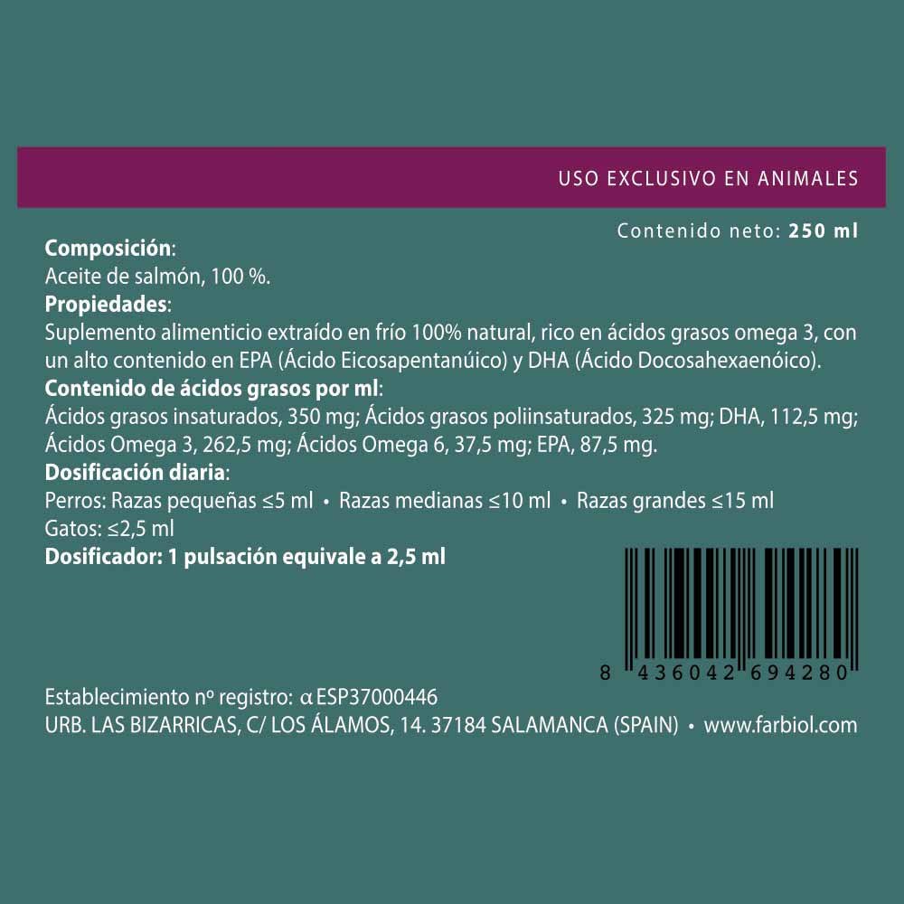 PERRO ACEITE DE SALMÓN PARA PELO Y PIEL 250ml - Imagen 3