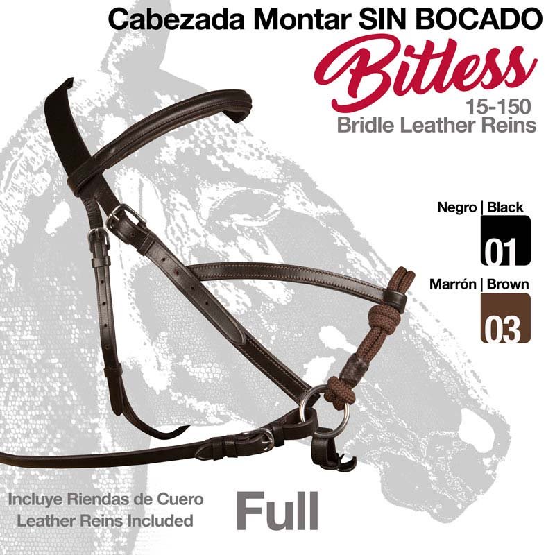 CABEZADA MONTAR SIN BOCADO BITLESS FULL - Imagen 2
