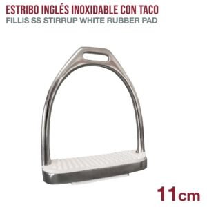 ESTRIBO INGLÉS INOX CON TACO A01-13K 11cm