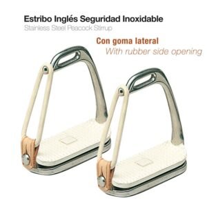 ESTRIBO INGLÉS SEGURIDAD INOX CON GOMA 221018 10cm