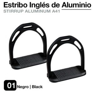 ESTRIBO INGLÉS ALUMINIO ZALDI NEGRO