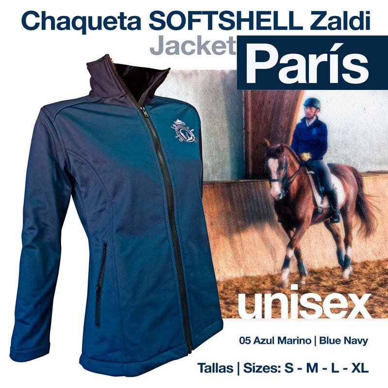CHAQUETA SOFTSHELL ZALDI PARÍS AZUL - Imagen 2