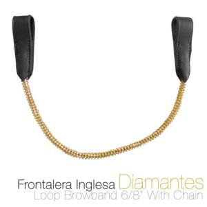 FRONTALERA INGLESA DIAMANTES 12114 NEGRO