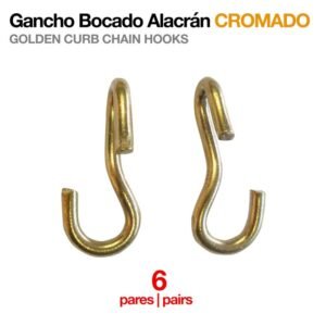GANCHO BOCADO ALACRÁN DORADO 6 PARES