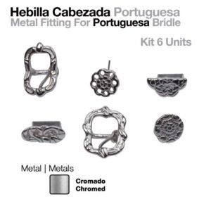 HEBILLA CABEZADA PORTUGUESA CROMADO JUEGO
