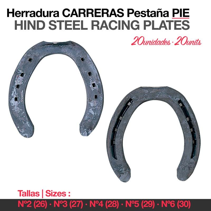 HERRADURA CARRERAS PESTAÑA PIE 20uds - Imagen 2