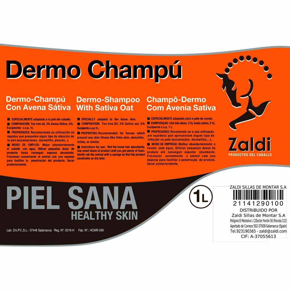 ZALDI CHAMPÚ DERMO CON AVENA SATIVA 1 litro - Imagen 2