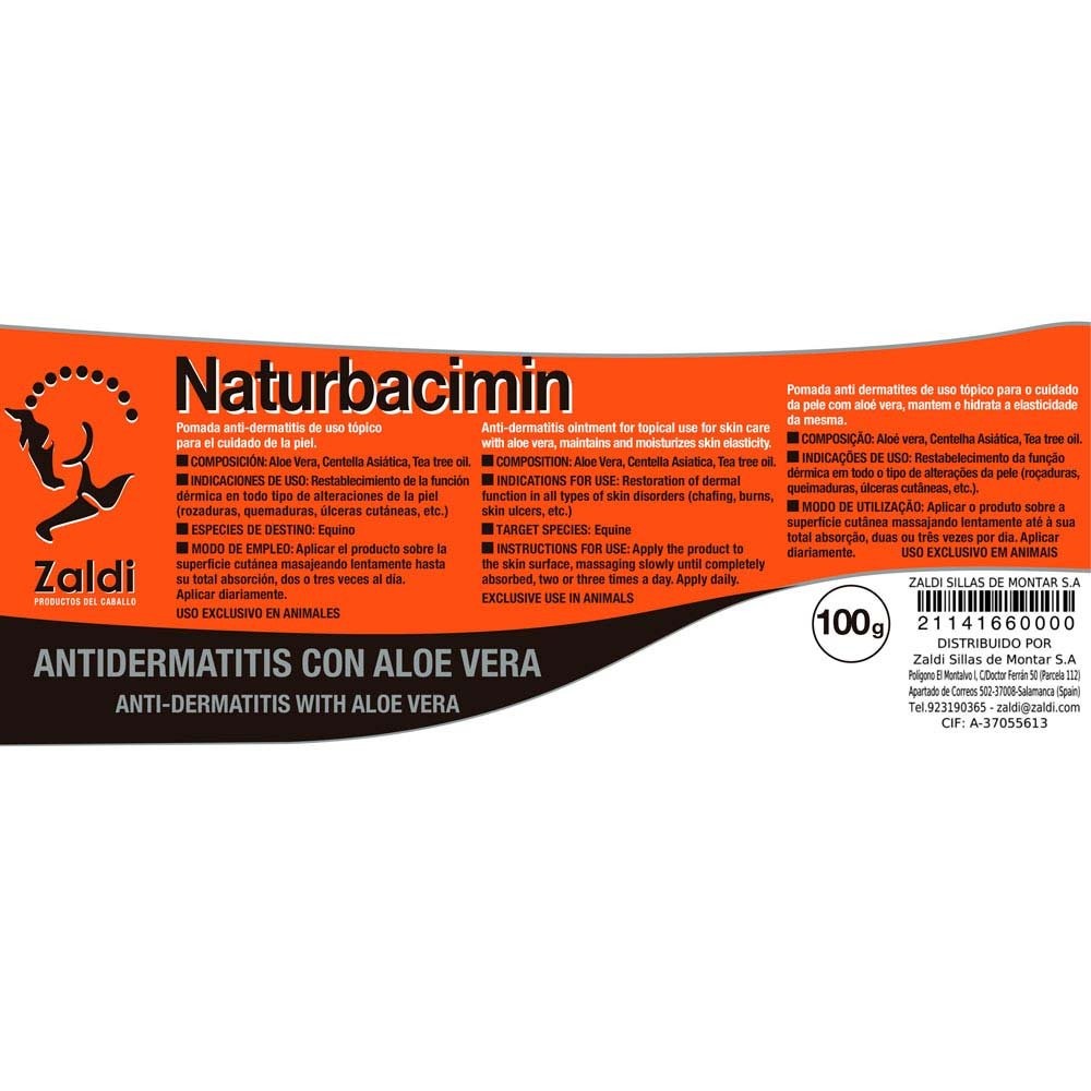 ZALDI ANTIDERMATITIS POMADA NATURBACIMICIN 100gr - Imagen 2