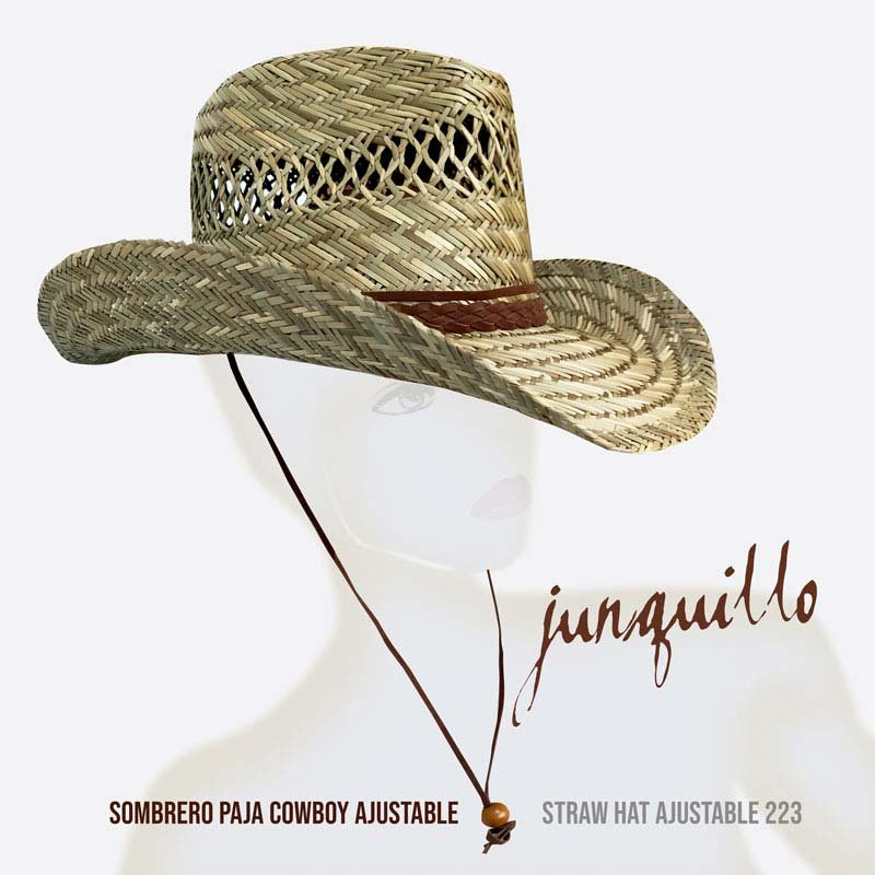 GORRO SOMBRERO PAJA COWBOY JUNQUILLO Nº223 AJUSTABLE - Imagen 4