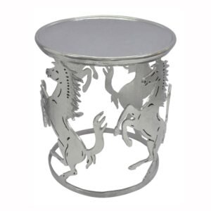 REGALO MESA AUXILIAR DECORACION CABALLOS 38x38x41