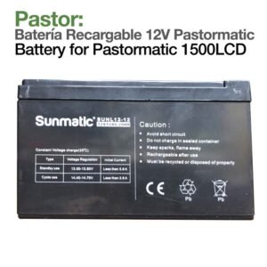 PASTOR: BATERÍA RECARGABLE PASTORMATIC 1500LCD 12V