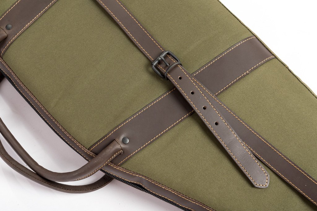 FUNDA RIFLE CON VISOR ESPUMA PROTECTORA EN LONA CON REFUERZOS CUERO - Imagen 4
