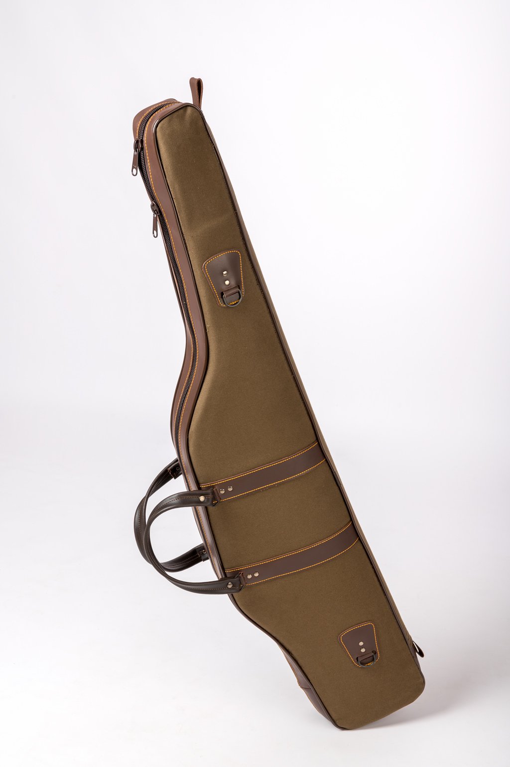 FUNDA RIFLE CON VISOR ESPUMA PROTECTORA EN LONA CON REFUERZOS CUERO